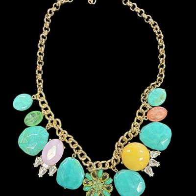 Sale Photo Thumbnail #393: Set Of 3 Turquoise Colored Statement Necklaces