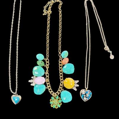 Sale Photo Thumbnail #391: Set Of 3 Turquoise Colored Statement Necklaces