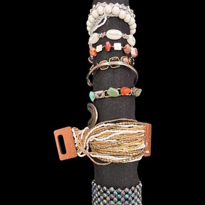 Sale Photo Thumbnail #395: Cuff, Bangle Bead and more Bracelets Set of 11
