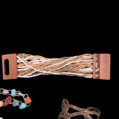 Sale Photo Thumbnail #398: Cuff, Bangle Bead and more Bracelets Set of 11