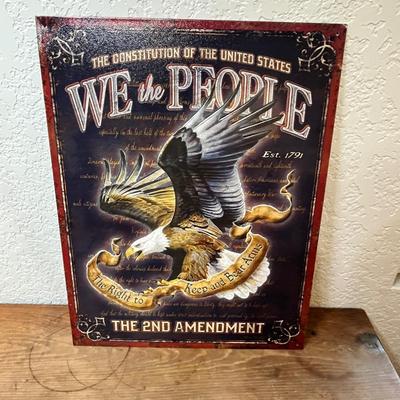 Lot 206 Patriotic Tin sign