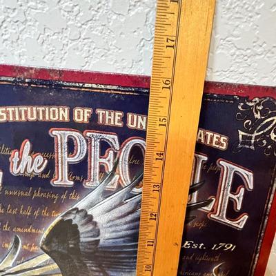 Lot 206 Patriotic Tin sign