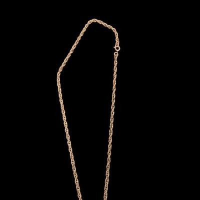 Sale Photo Thumbnail #409: Gold Toned Filigree Tassel Necklace