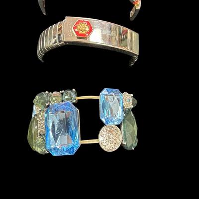 Sale Photo Thumbnail #459: Assortment of Bracelets includes Medical ID Bracelet