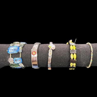 Sale Photo Thumbnail #460: Assortment of Bracelets includes Medical ID Bracelet
