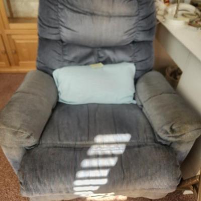 Blue recliner