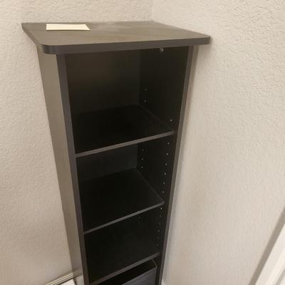 Small black corner shelf