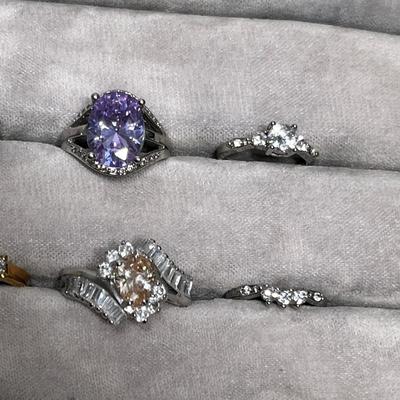 Lot 247 Costume jewelry rings