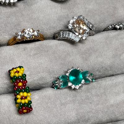 Lot 247 Costume jewelry rings