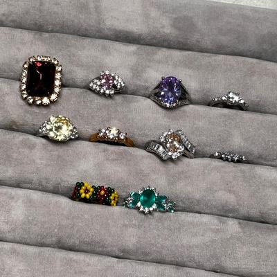 Lot 247 Costume jewelry rings