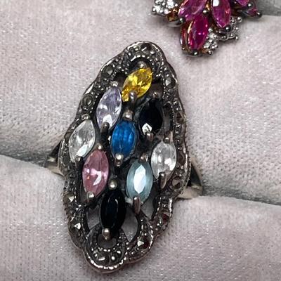 Lot 253 Sterling Silver rings