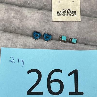 Lot 261 NA sterling Earrings