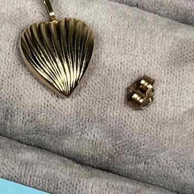 Lot 262 14K gold charm & earring back