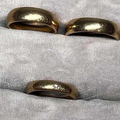 Lot 268 14K Wedding bands lot of 3