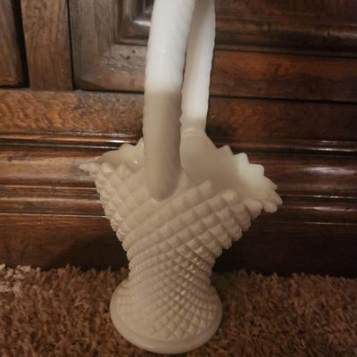 Fenton Milk glass basket