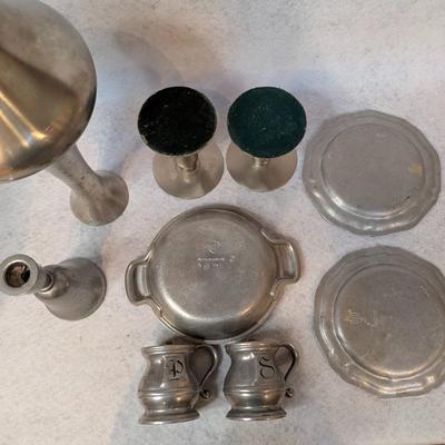 Sale Photo Thumbnail #218: Pewter Lot- 25 Total pieces