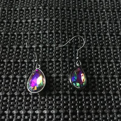 Teardrop dangle iridescent like