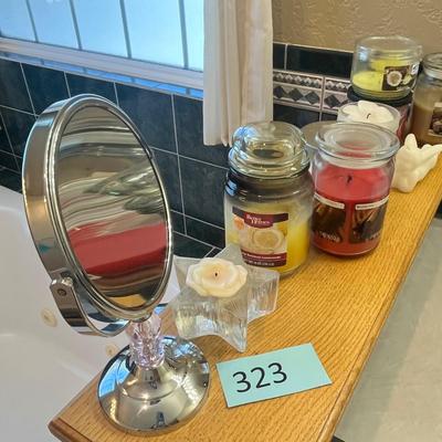 Lot 323 Candles & mirror