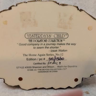 Sale Photo Thumbnail #249: Boyd's Yesterday's Child "Shannon and Wilson...Wait'n for Grandma" 
5x4