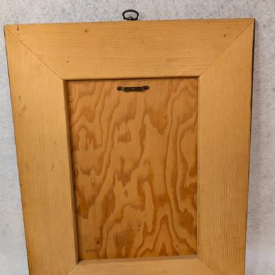 Sale Photo Thumbnail #289: Vintage Painted Folk Art Portrait Young Colonial Man painted on wood