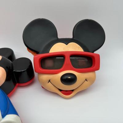 Vintage Disney Mickey Mouse Preschool Toy Lot – Radio Clock, View-Master & Activity Toy
