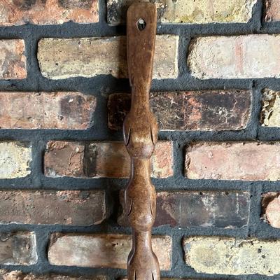 Oversized Hand-Carved Wooden Spoon & Fork Wall Décor – Folk Art, “Communal Cooking Paddle” Style (3–4 Ft)