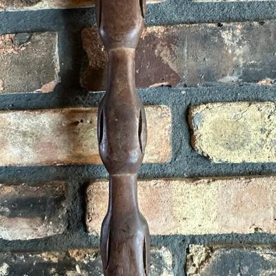 Oversized Hand-Carved Wooden Spoon & Fork Wall Décor – Folk Art, “Communal Cooking Paddle” Style (3–4 Ft)