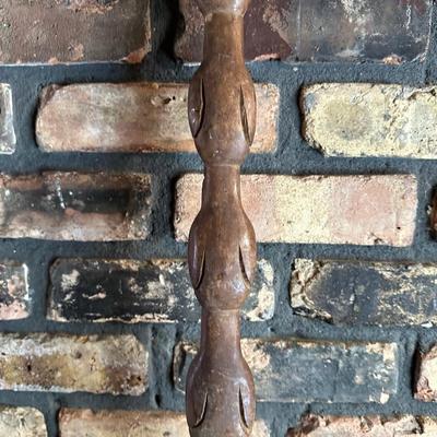 Oversized Hand-Carved Wooden Spoon & Fork Wall Décor – Folk Art, “Communal Cooking Paddle” Style (3–4 Ft)