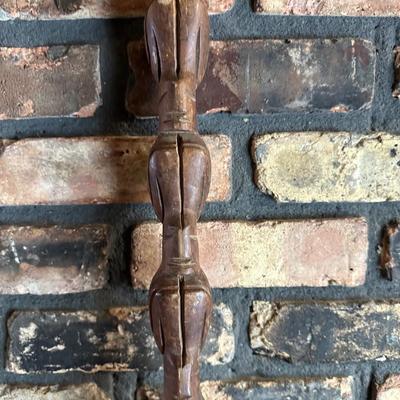 Oversized Hand-Carved Wooden Spoon & Fork Wall Décor – Folk Art, “Communal Cooking Paddle” Style (3–4 Ft)