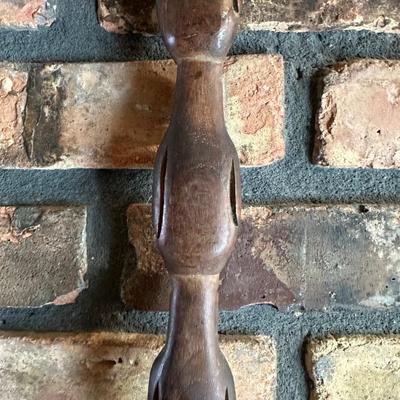 Oversized Hand-Carved Wooden Spoon & Fork Wall Décor – Folk Art, “Communal Cooking Paddle” Style (3–4 Ft)