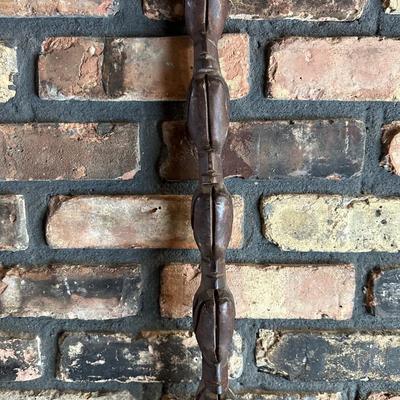 Oversized Hand-Carved Wooden Spoon & Fork Wall Décor – Folk Art, “Communal Cooking Paddle” Style (3–4 Ft)