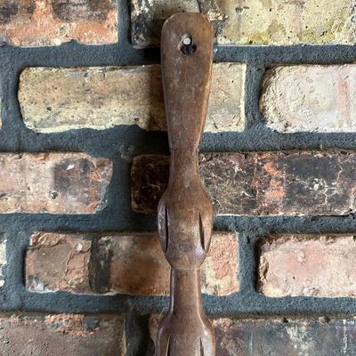 Oversized Hand-Carved Wooden Spoon & Fork Wall Décor – Folk Art, “Communal Cooking Paddle” Style (3–4 Ft)