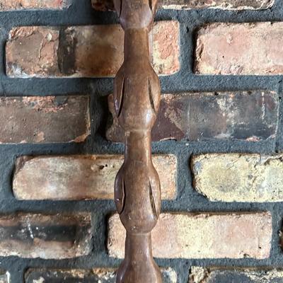 Oversized Hand-Carved Wooden Spoon & Fork Wall Décor – Folk Art, “Communal Cooking Paddle” Style (3–4 Ft)