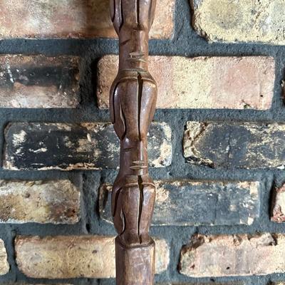 Oversized Hand-Carved Wooden Spoon & Fork Wall Décor – Folk Art, “Communal Cooking Paddle” Style (3–4 Ft)