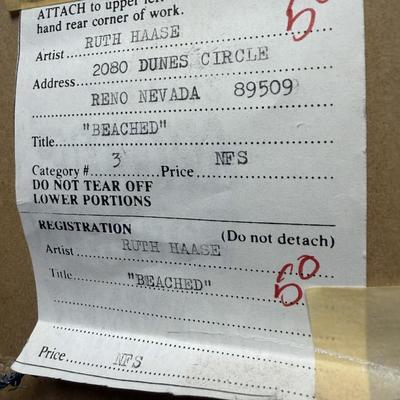 Sale Photo Thumbnail #403: Mixed media art, this artist is frequently featured in galleries and juried art shows.