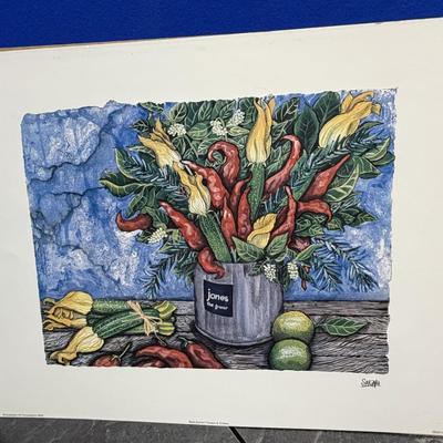 Sale Photo Thumbnail #406: by Sarina.  Vivid coloring, unframed.
19 x 15 inches