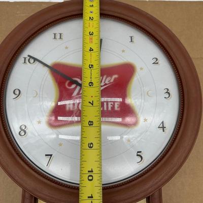 Vintage Miller High Life “It’s the High Life” Advertising Wall Clock – Pendulum Style