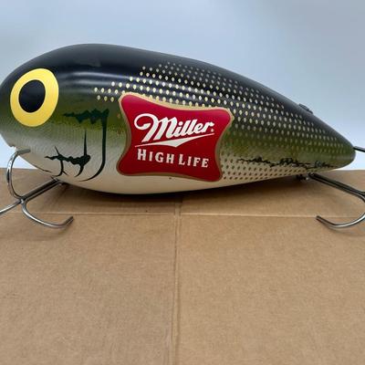 Oversized Miller High Life Fishing Lure Display – Beer Advertising / Man Cave Decor