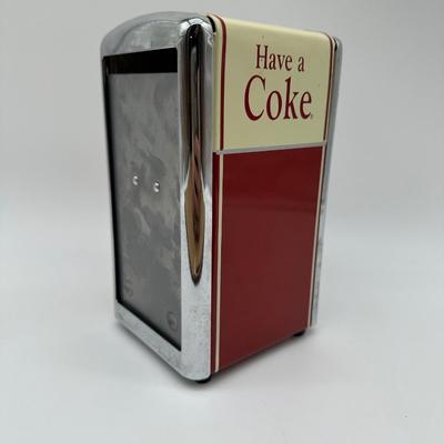 Vintage “Have a Coke” Coca-Cola Napkin Dispenser – Diner Style, 1992