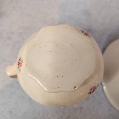 Sale Photo Thumbnail #336: Vintage Athena of Ca Ceramic Pitcher and Wash Basin Set 
excellent condition-no chips or wear 
Pitcher- 5x5
bowl- 7.5x2