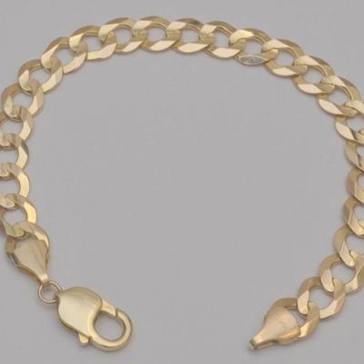 Sale Photo Thumbnail #4: 14 k gold bracelet 7 in