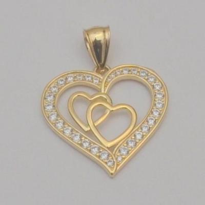 Sale Photo Thumbnail #13: 14 k diamond heart pendant