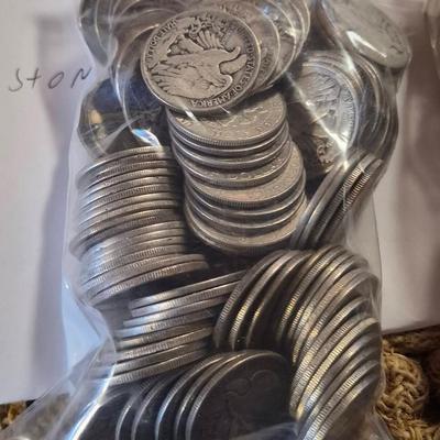 Sale Photo Thumbnail #18: 100 $ Face value 90 % silver US dimes