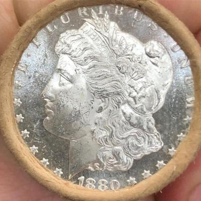 Sale Photo Thumbnail #20: 20 Uncirculated Morgan 90 % Silver Dollars