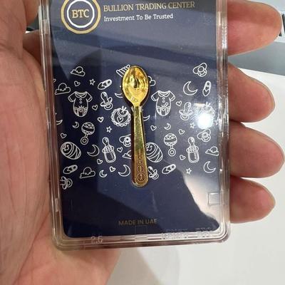Sale Photo Thumbnail #25: 24 k spoon 2 & 1/2 Gram
