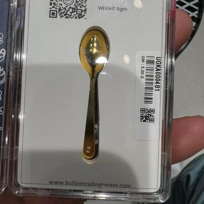 Sale Photo Thumbnail #27: 24 k spoon 2 & 1/2 Gram