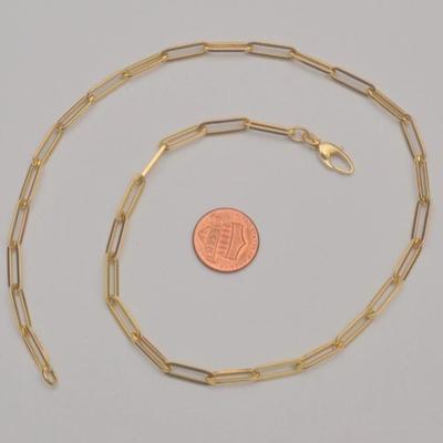 Sale Photo Thumbnail #43: Gold Necklace 18 in