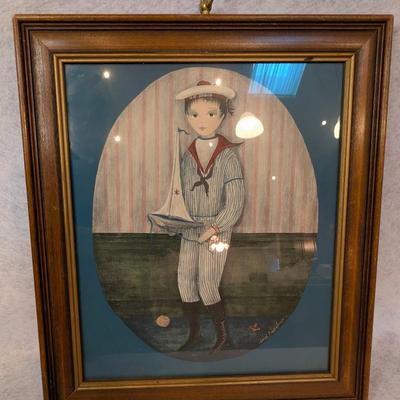 Sale Photo Thumbnail #382: Mid Century Vintage  Carol Blanchard Folk art set of 2 
16x14