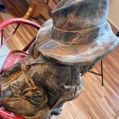 Lot 387 Cast Iron Cowboy Bull Dog