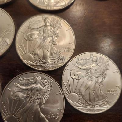 Sale Photo Thumbnail #187: 15 silver eagle coins